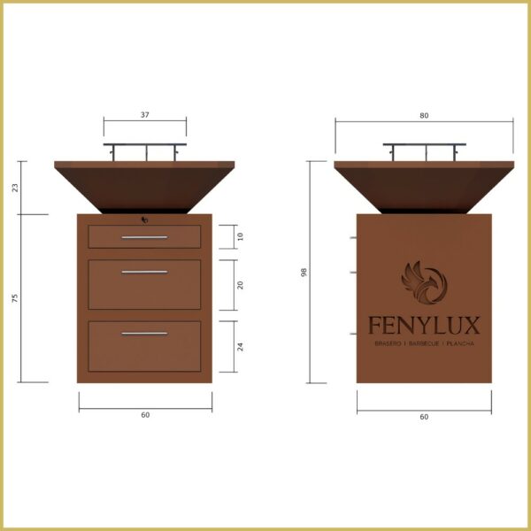 Brasero FENYLUX CLASSIC 80 – Image 8